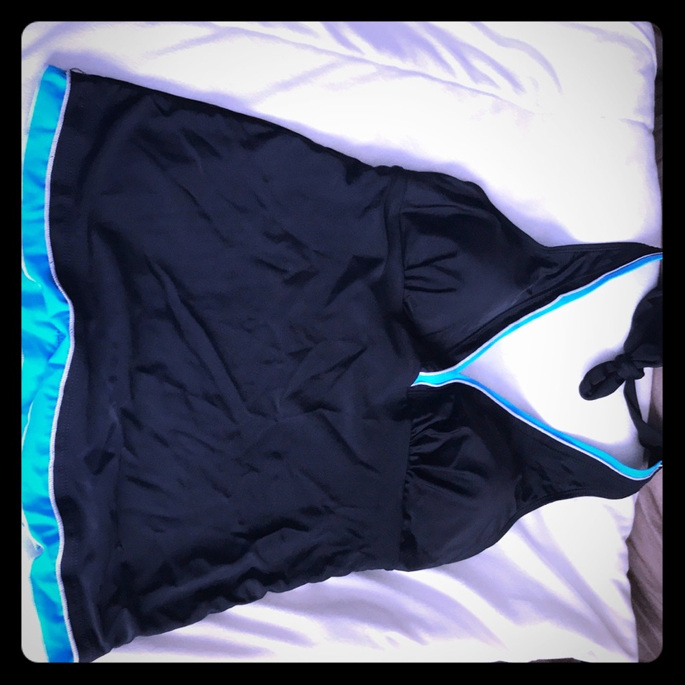 Bathing suit tank top and skirt bottom